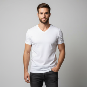 Playera Cuello V Caballero