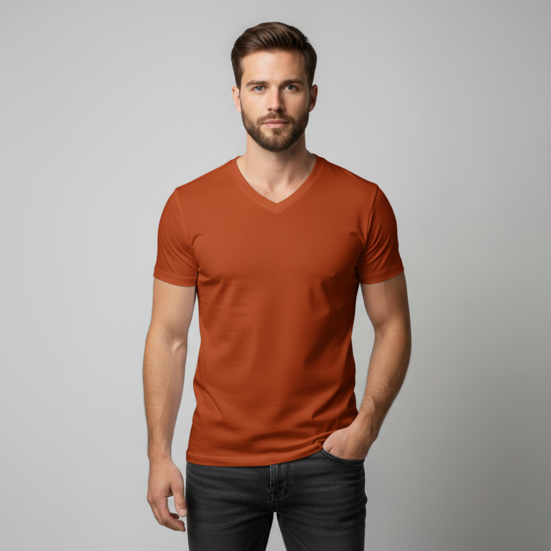 Playera Cuello V Caballero