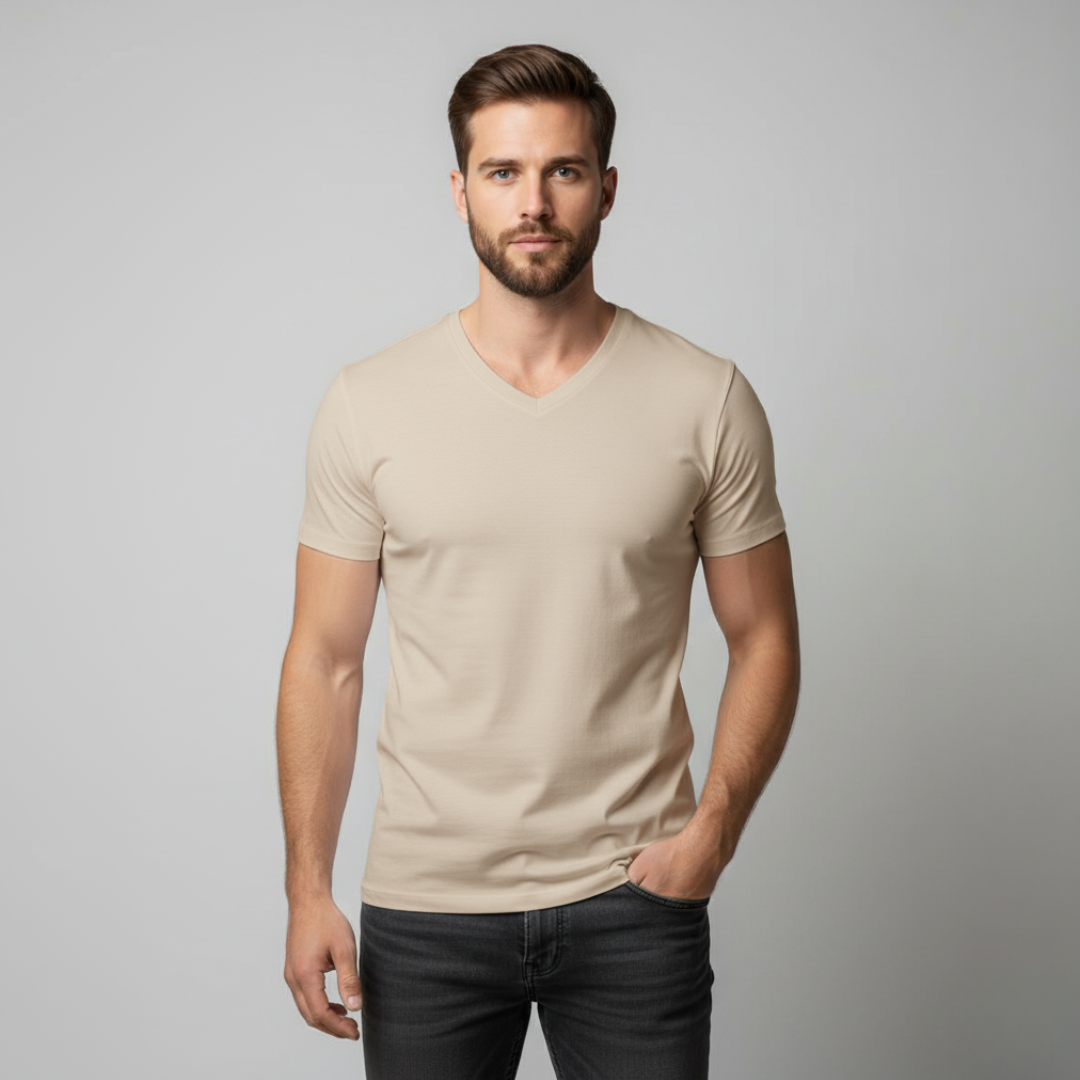 Playera Cuello V Caballero