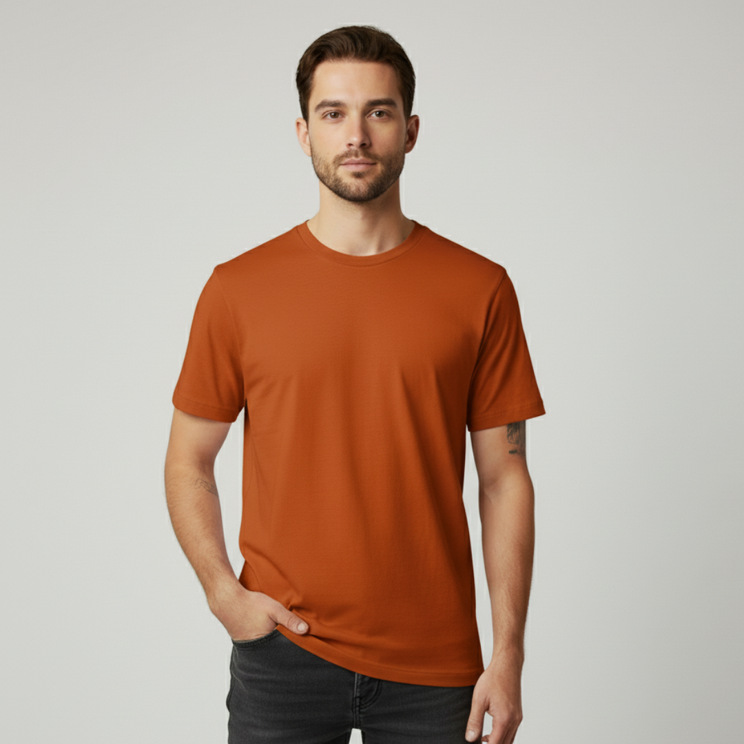 Playera Algodon Caballero Cuello Redondo