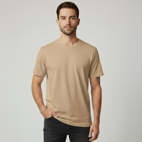 Playera Algodon Caballero Cuello Redondo