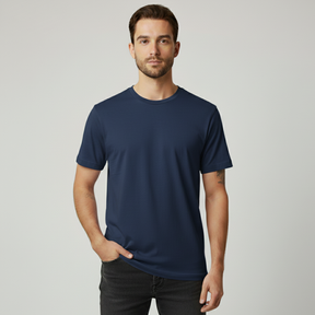 Playera Algodon Caballero Cuello Redondo