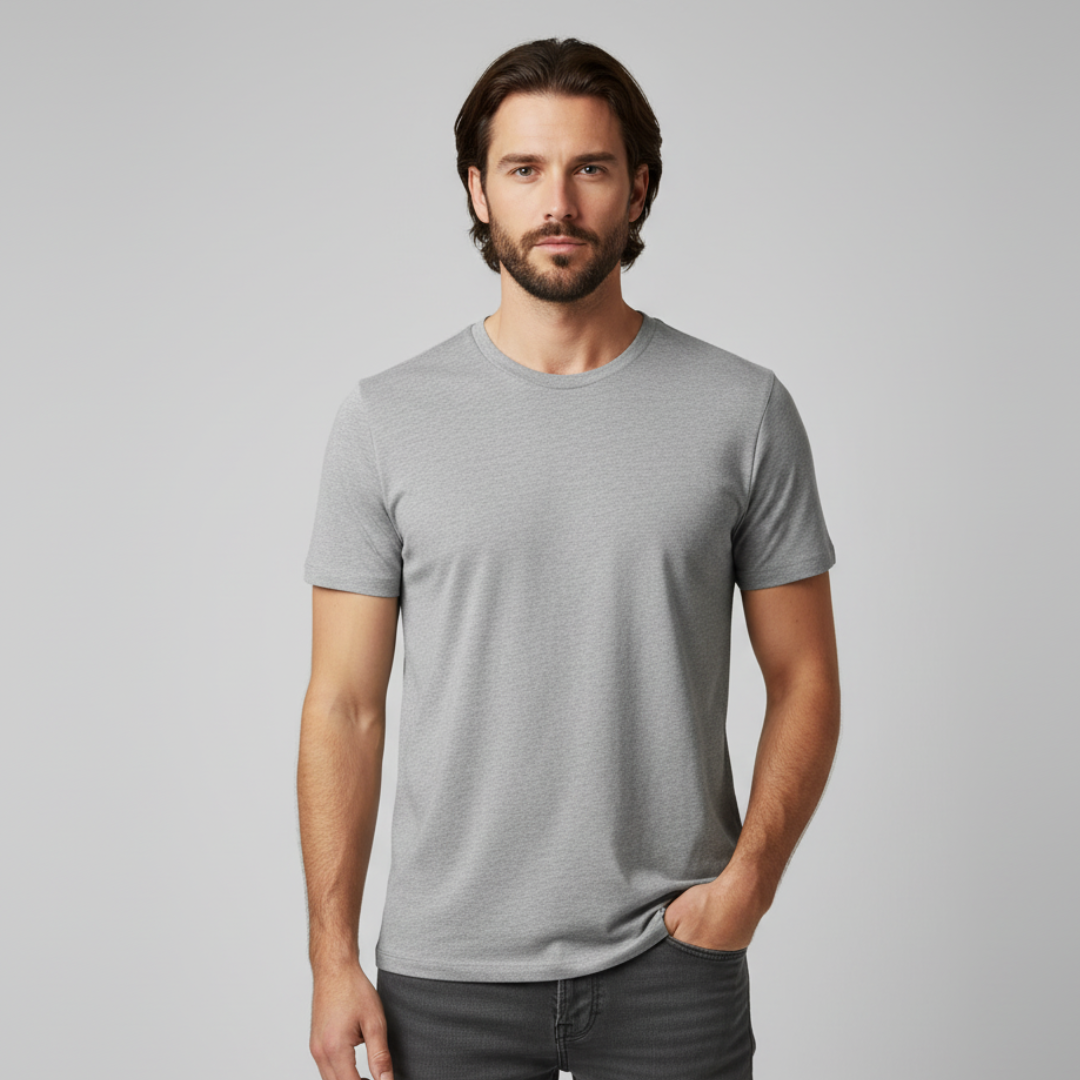 Playera Algodon Caballero Cuello Redondo